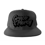 Grace & Mercy (3D) - Black Snap Back Hat