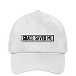 Grace Saved Me - White Dad hat