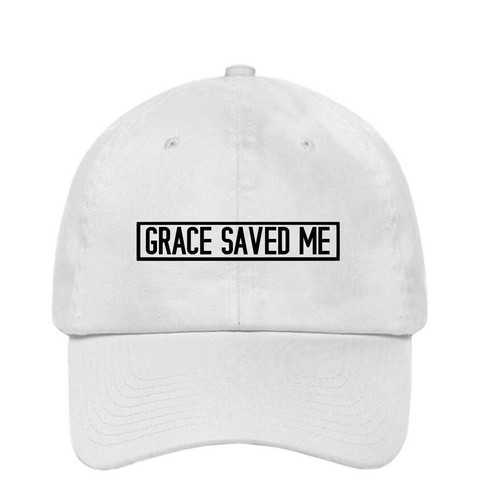 Grace Saved Me - White Dad hat