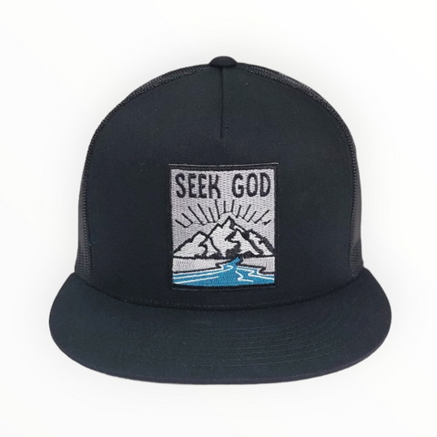 Seek God - Black Trucker Hat