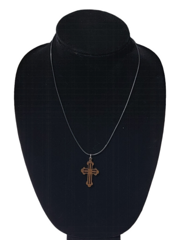 Wood Cross Necklace