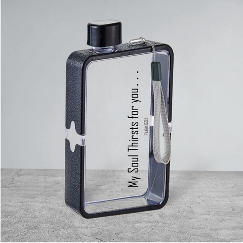 My Soul Thirsts For You- Square Notebook Water Bottle