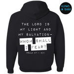 The Lord is My Light and Salvation Glow Hoodie Pullover Sweatshirt