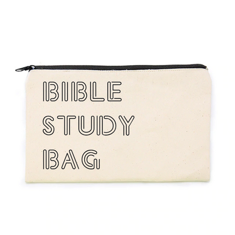 Bible Study Bag - Canvas Cosmetic Bag